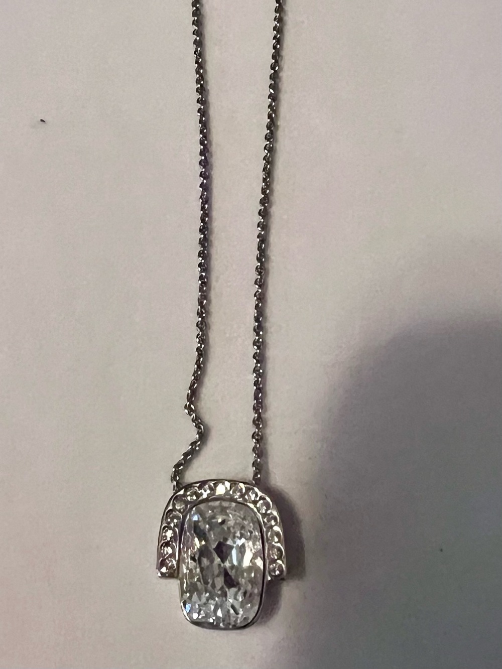 Silver Crystal Halo Pendant Necklace - Women Jewelry lolangrace made by Swarovsk